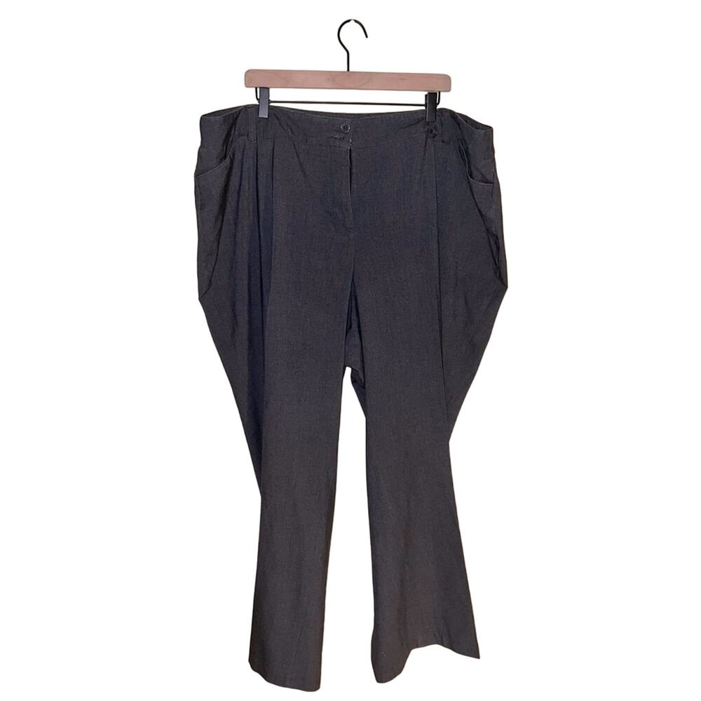 LANE BRYANT gray wide leg trousers 24